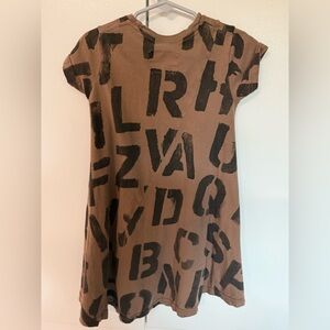 Nununu Brown Dress with Black Print